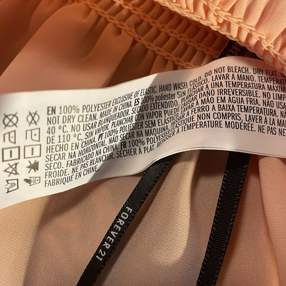 Peach Bow Tie Strap Crop Top, NWT - Picture 5 of 7